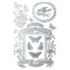 Papillon foil transfer gold and silver