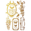 Papillon foil transfer or et argent