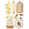 Papillon foil transfer or et argent