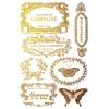 Papillon foil transfer gold and silver