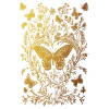 Papillon foil transfer or et argent