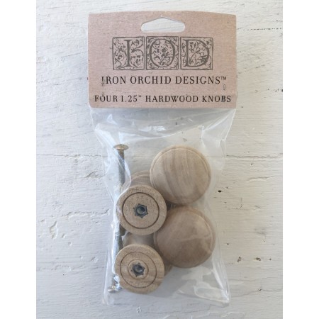 IOD wooden knobs 3,2 cm (pack of 4)